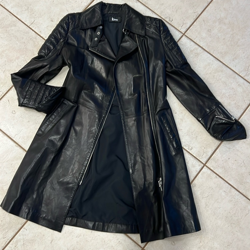Leather coat